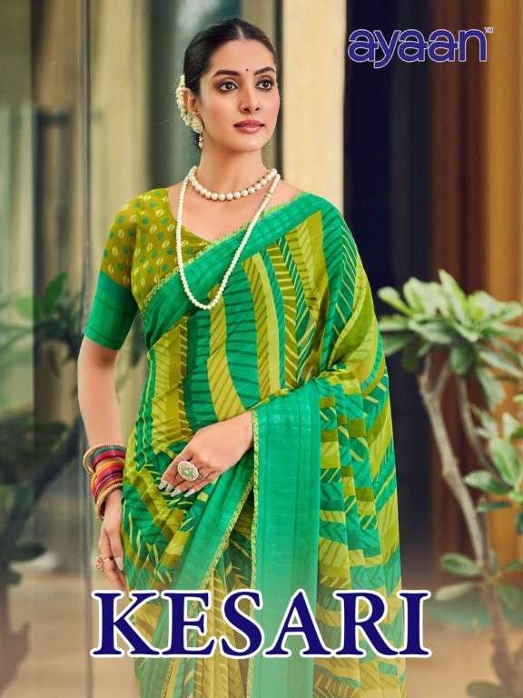 AYAAN KESARI PURE GEORGETTE PRINTED SAREES-00025