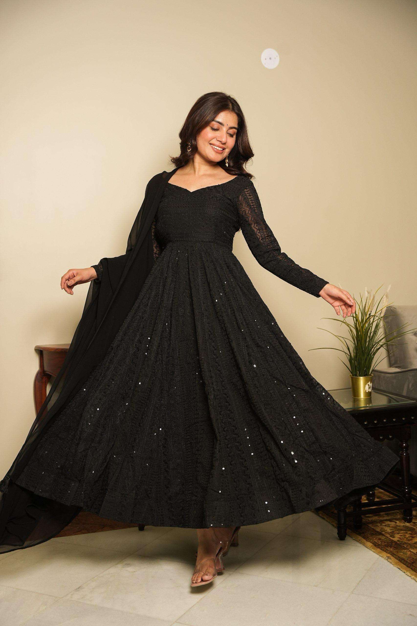 BAN-111 BY ASLIWHOLESALE DESIGNER PURE GEORGETTE PRINTED DRESSES-00097