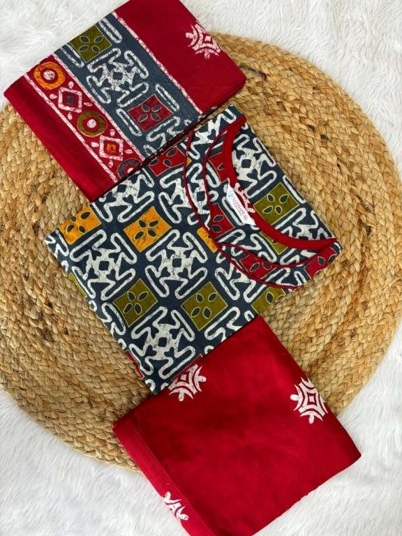 BATIK VOL-4 BY ASLIWHOLESALE DESIGNER PURE COTTON PRINTED DRESSES-00102