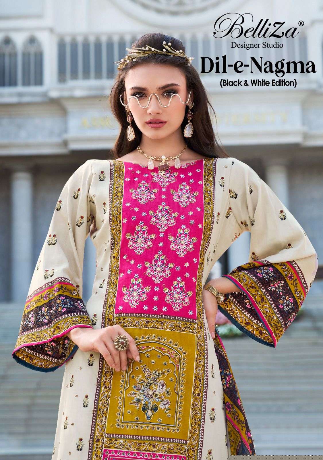BELLIZA DIL-E-NAGMA PURE COTTON EMBROIDERY DRESSES-00062