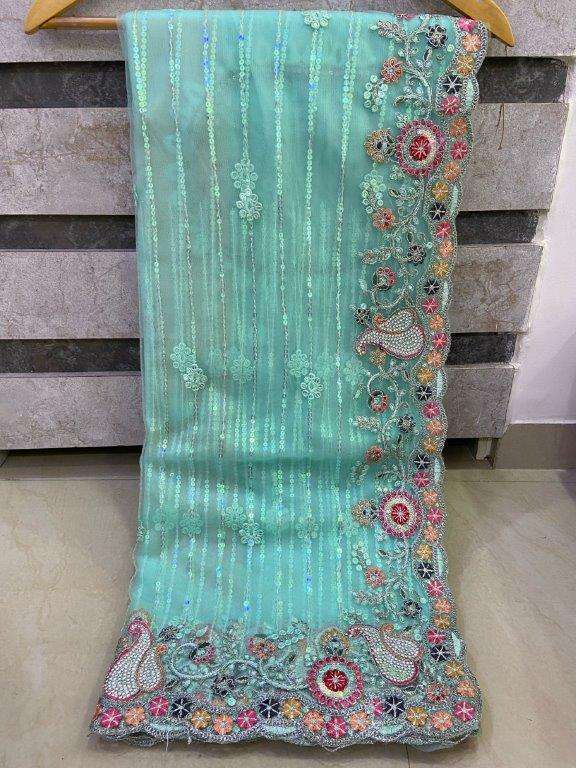 BHAGYA VOL-152 BY ASLIWHOLESALE DESIGNER PURE NET EMBROIDERY SAREES-00224
