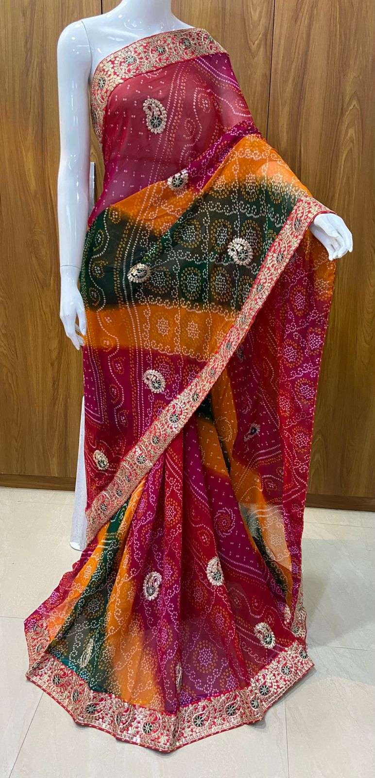 BHAGYA VOL-155 BY ASLIWHOLESALE DESIGNER PURE GEORGETTE EMBROIDERY SAREES-00224