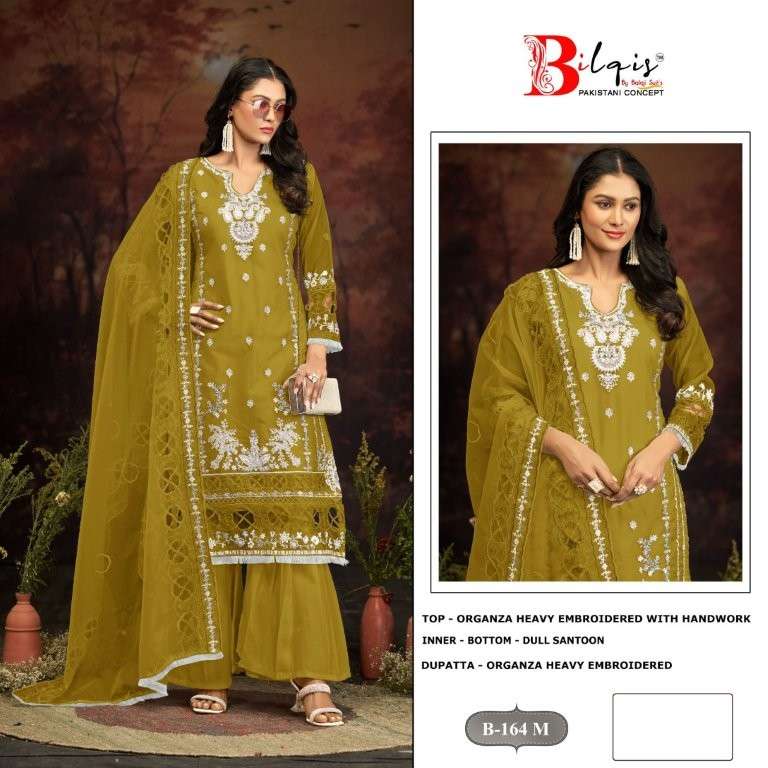 BILQIS B-164 COLOUR HEAVY EMBROIDERY ORGANZA PAKISTANI DRESSES-00201