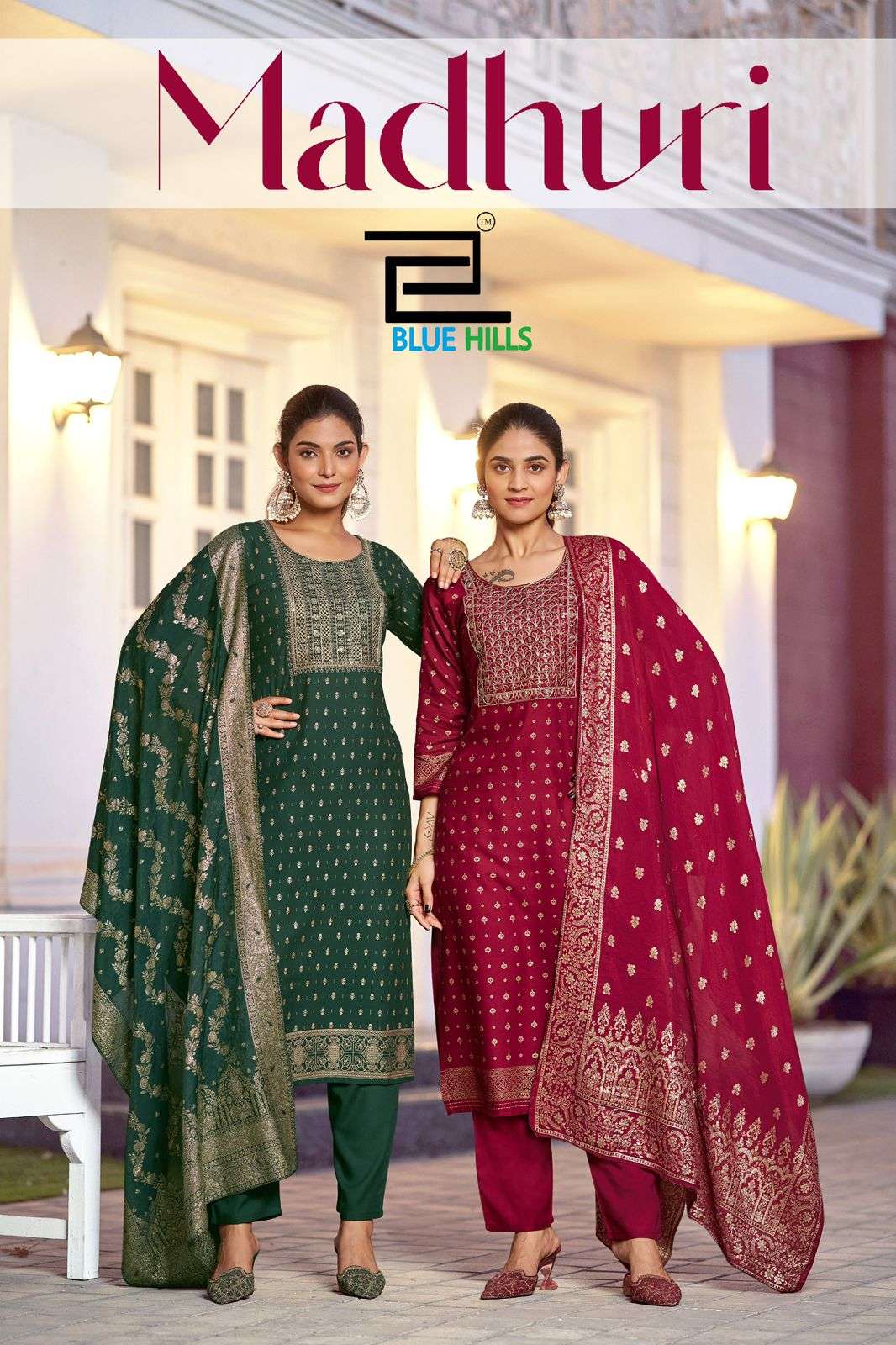 BLUE HILLS MADHURI 1001 TO 1008 SERIES PURE RAYON EMBROIDERY DRESSES-00099