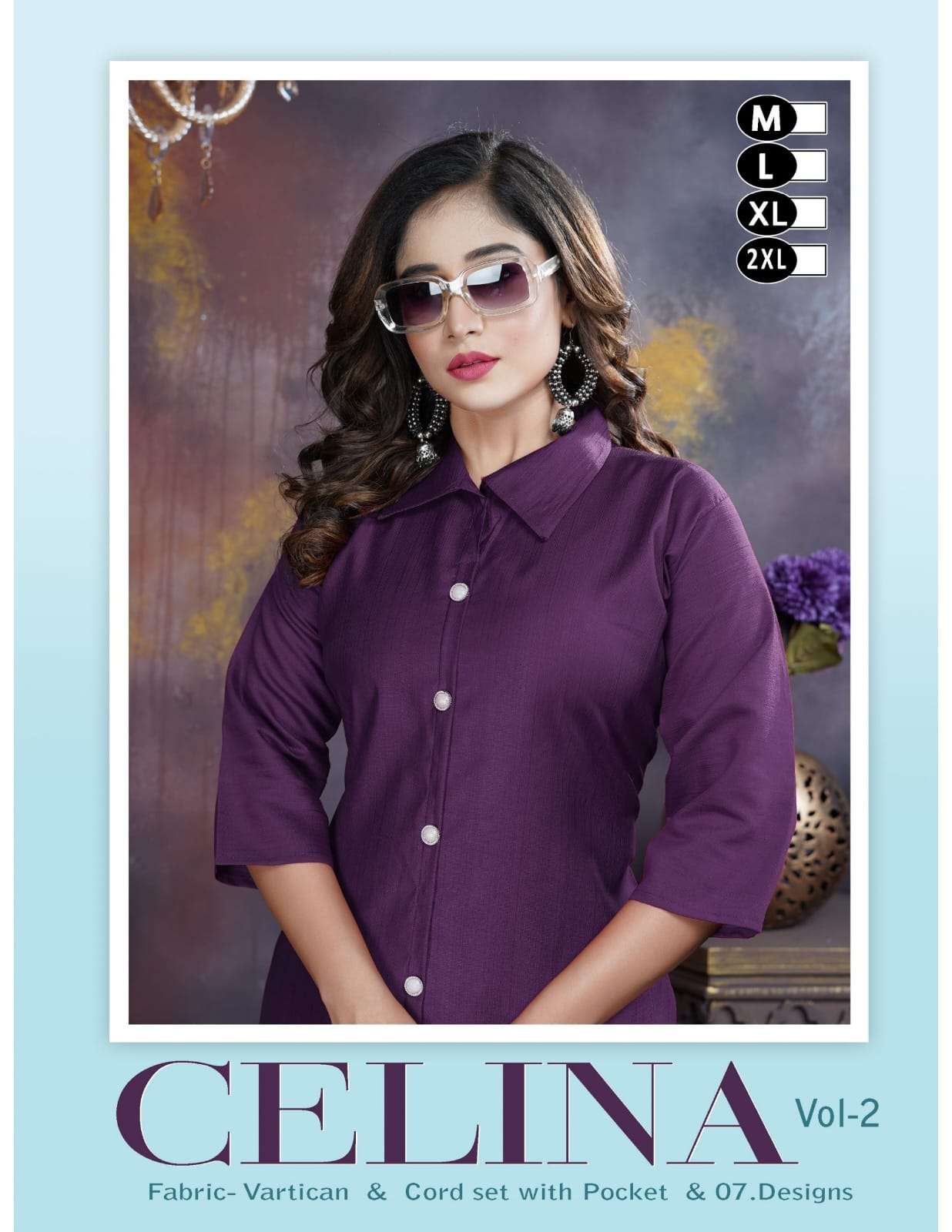 CELINA VOL-2 BY ASLIWHOLESALE DESIGNER PURE VERTICAN PLAIN CO-ORD SET-00093