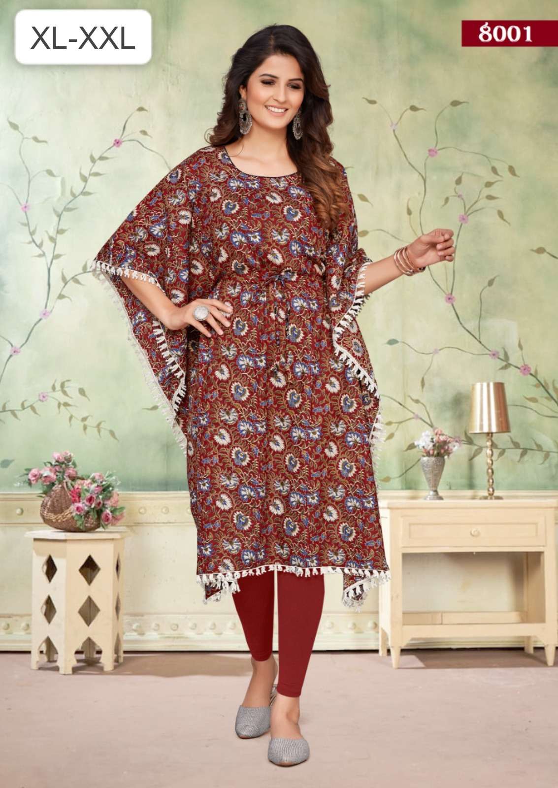 CLOVIA BY ASLIWHOLESALE DESIGNER PURE SMOOTH COTTON KAFTAN-00102