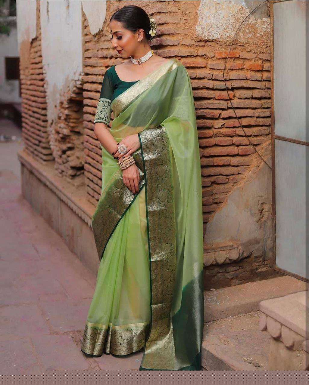 CM-559 BY ASLIWHOLESALE DESIGNER PURE KORA ORGANZA SAREES-00284
