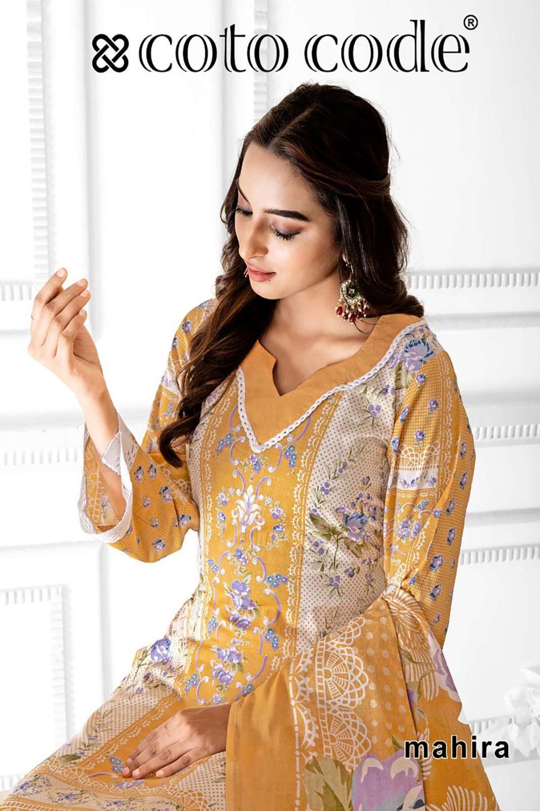 COTO CODE MAHIRA VOL-1 1001 TO 1006 SERIES PURE LAWN COTTON PRINTED DRESSES-00015