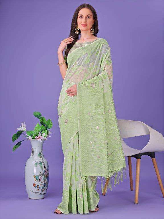 COTTON CLUB VOL-2 BY ASLIWHOLESALE DESIGNER PURE LINENE COTTON SAREES-00281