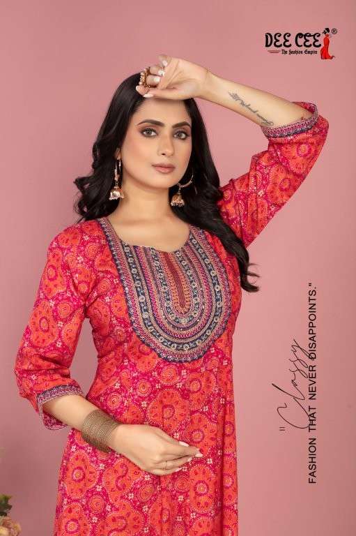 DEE CEE DEEDAR PURE RAYON PRINTED GOWN-00014