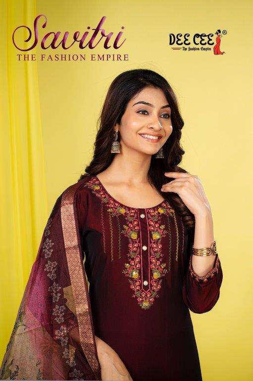DEECEE SAVITRI 101 TO 106 SERIES PURE RANGILA SILK EMBROIDERY KURTIS-00093
