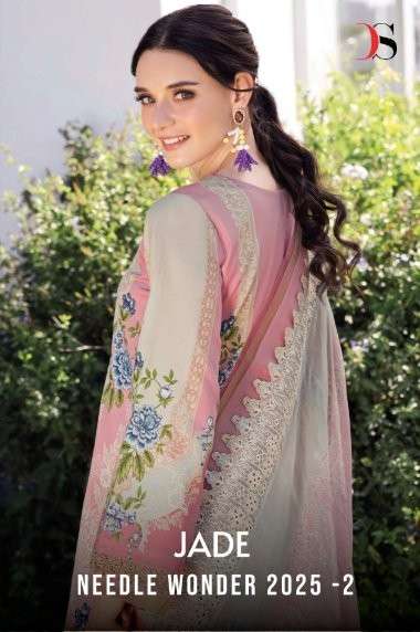DEEPSY SUIT NEEDLE WONDER-25 VOL-02 1171 TO 1178 SERIES PURE COTTON EMBROIDERY PAKISTANI DRESSES-000...
