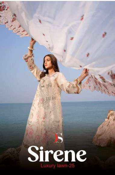 DEEPSY SUIT SIRENE LUXURY LAWN-25 1141 TO 1146 SERIES PURE COTTON PRINTED PAKISTANI DRESSES-00011