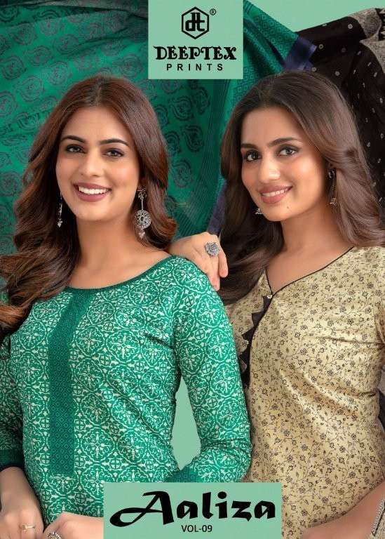 DEEPTEX AALIZA VOL-9 9001 TO 9010 SERIES PURE COTTON PRINTED DRESSES-00015