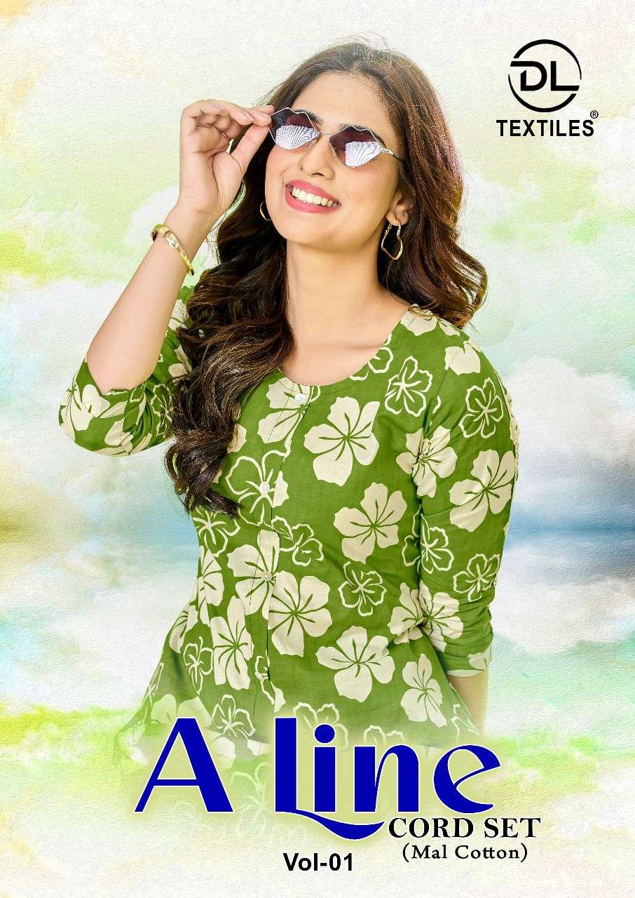 DL TEXTILE A LINE PURE COTTON PRINTED CO-ORD SET-00062