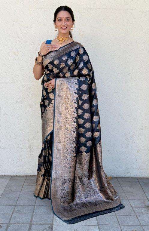DW-4275 BY ASLIWHOLESALE DESIGNER PURE BANARASI LICHI SILK SAREES-00046