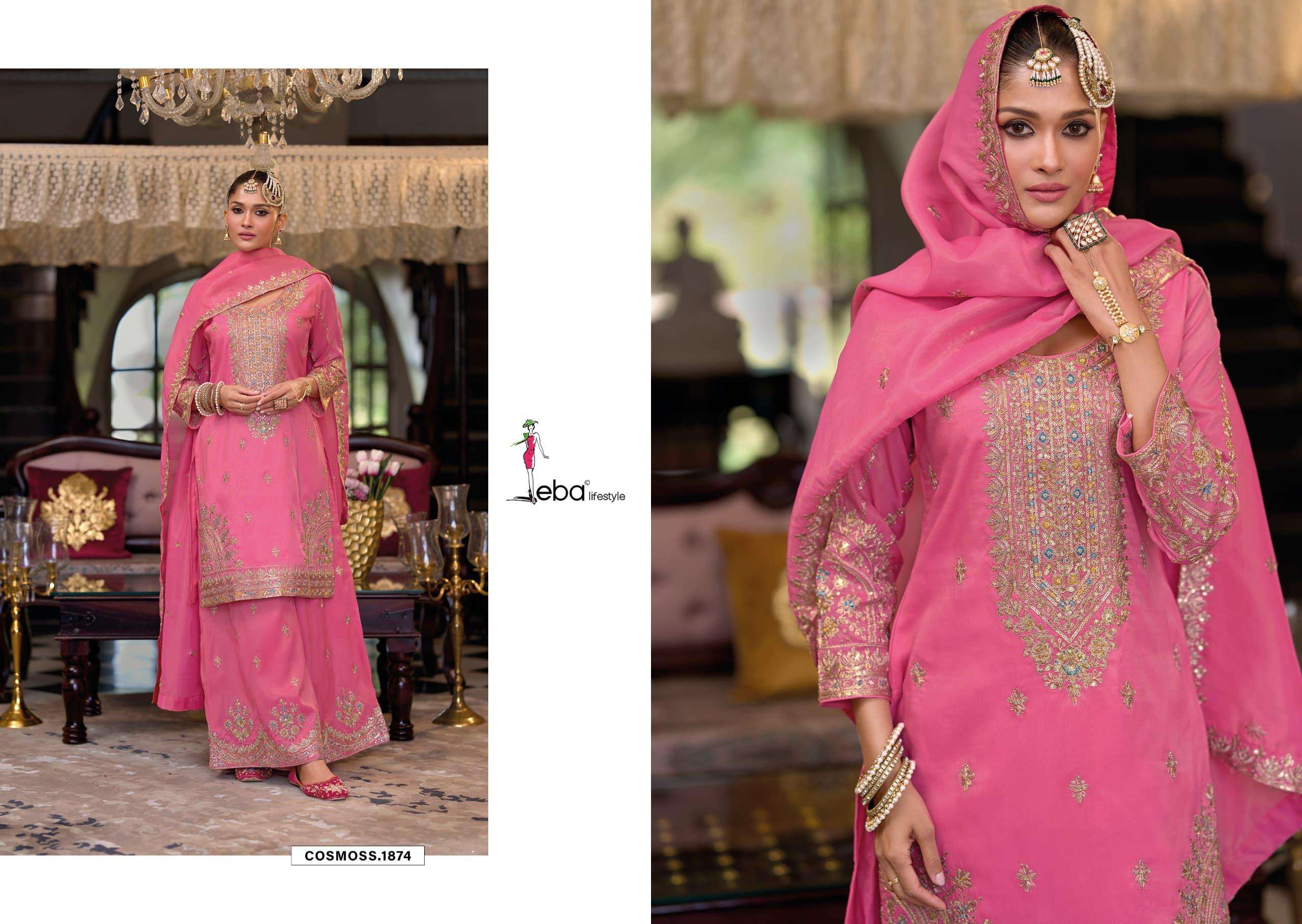 EBA LIFESTYLE COSMOS 1874 TO 1875 SERIES PURE SHIMMER EMBROIDERY DRESSES-00289