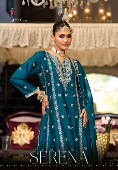 EBA LIFESTYLE SERENA 1877 TO 1879 SERIES PURE HEAVY CHINON EMBROIDERY DRESSES-00014