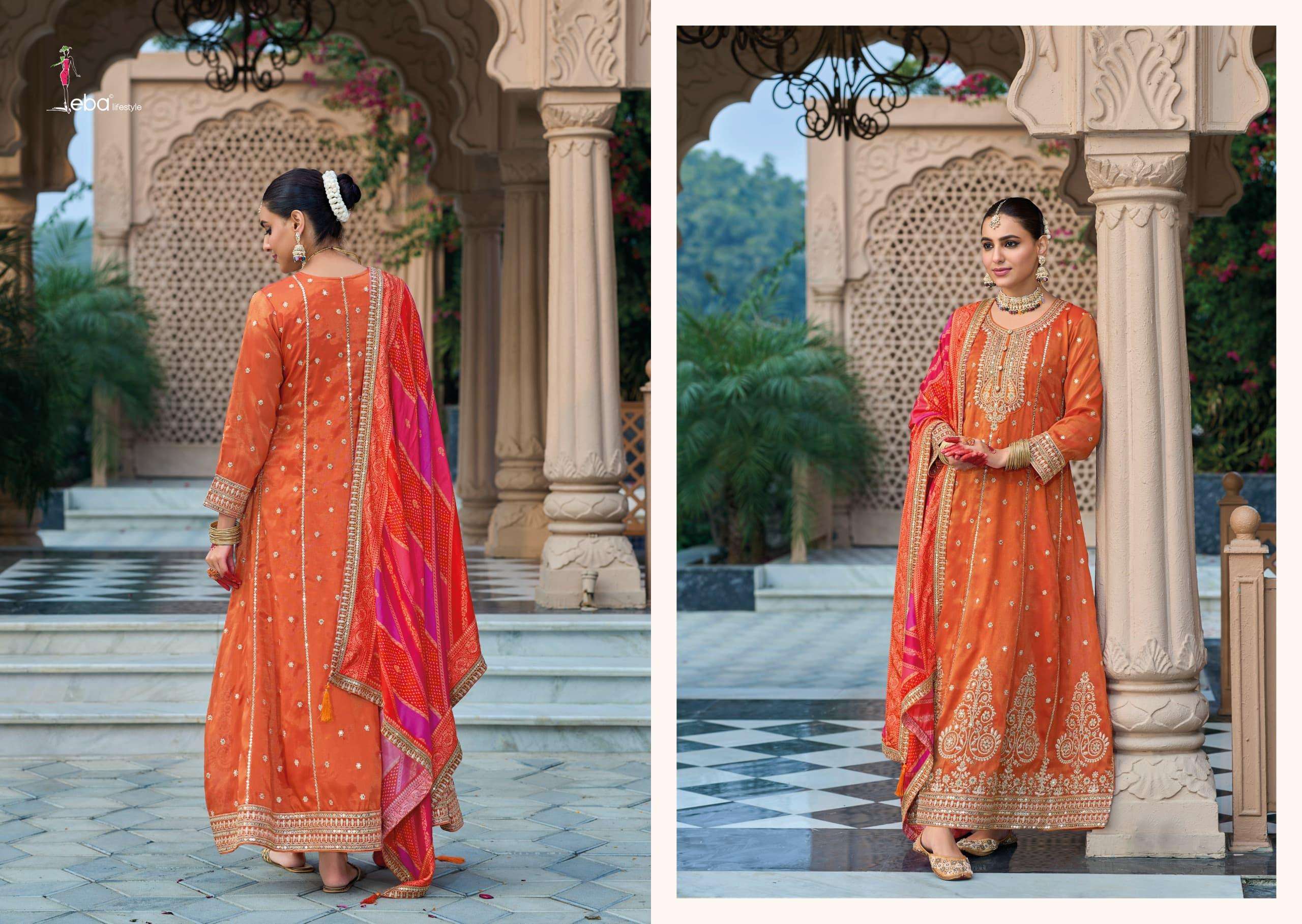 EBA LIFESTYLE SHRINGAR PURE SIMMER EMBROIDERY DRESSES-00289