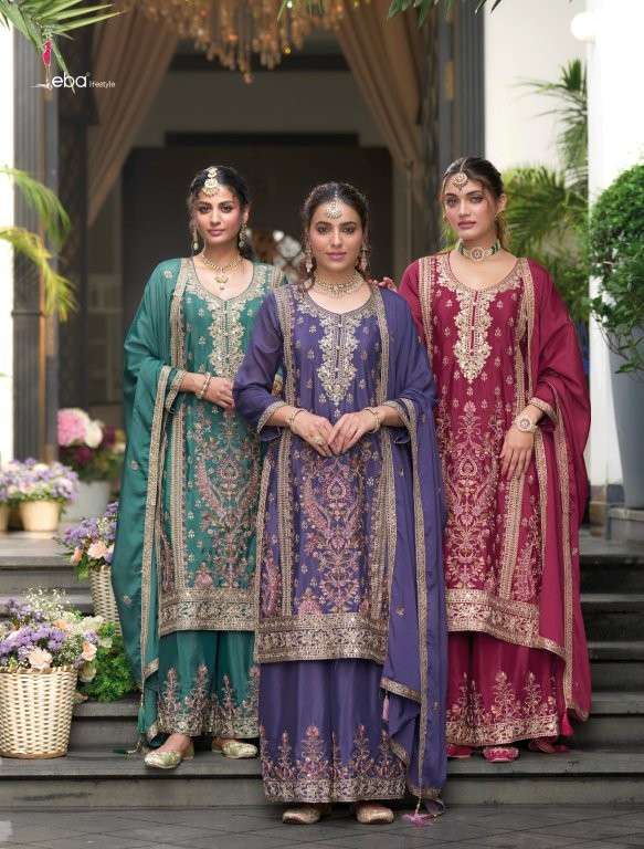 EBA LIFETYLE RUBY PURE CHINON EMBROIDERY SILK DRESSES-00289