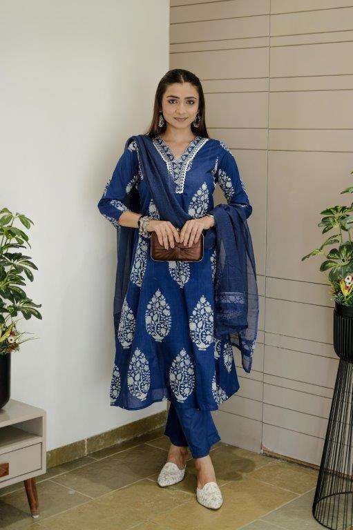 ENSTINKT PLUSH COTTON SERIES -13  PURE COTTON PEINTED DRESSES-00288