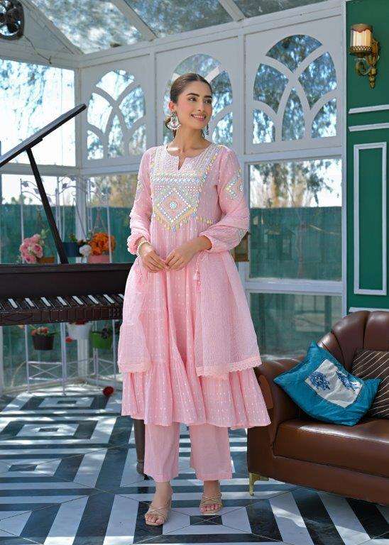 ENSTINKT PLUSH COTTON SERIES - 14  PURE COTTON PEINTED KURTIS-00288