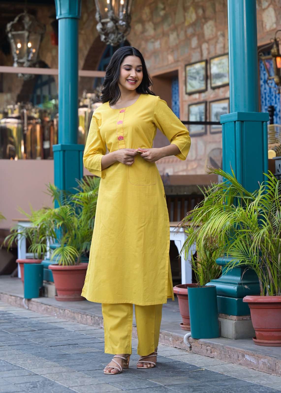 ENSTINKT PLUSH COTTON SERIES - 15 PURE COTTON PEINTED KURTIS-00288