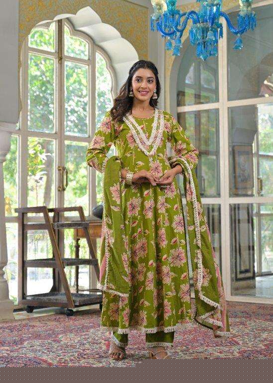 ENSTINKT PLUSH COTTON SERIES -18  PURE COTTON PEINTED DRESSES-00288