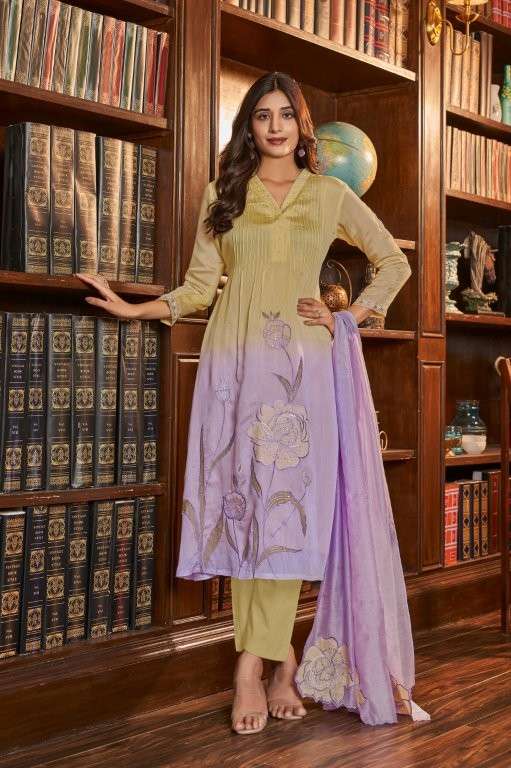 ENSTINKT PLUSH COTTON SERIES-28 PURE CHANDERI PRINTED DRESSES-00288