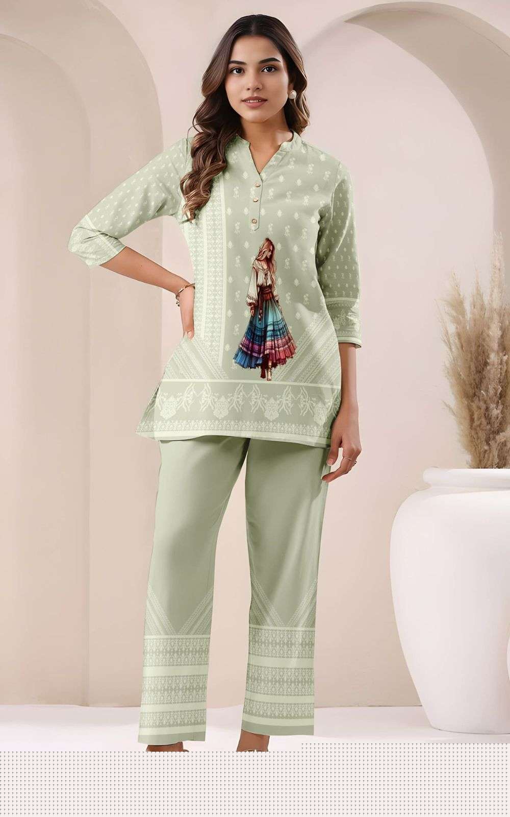 ENSTINKT PLUSH COTTON SERIES - 5 PURE COTTON PEINTED CO-ORD SET-00288