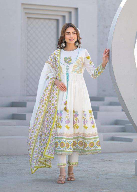 ENSTINKT PLUSH COTTON SERIES - 9 PURE COTTON PEINTED DRESSES-00288