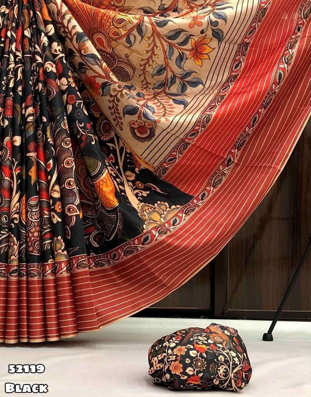 FALONI VOL-56 BY ASLIWHOLESALE DESIGNER PURE SILK KALAMKARI PRINTED SAREES-00268