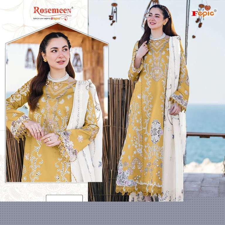 FEPIC ROSEMEEN C-1819 PURE HEAVY RAYON EMBROIDERY PAKISTANI DRESSES-00201