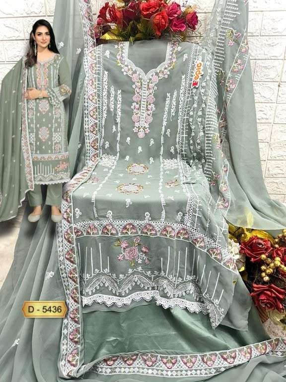 FEPIC ROSEMEEN C-5436 HEAVY EMBROIDERY GEORGETTE PAKISTANI DRESSES-00201