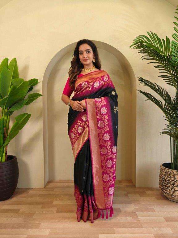 FULPATI BY ASLIWHOLESALE DESIGNER PURE DUAL TONE SILK SAREES-00282