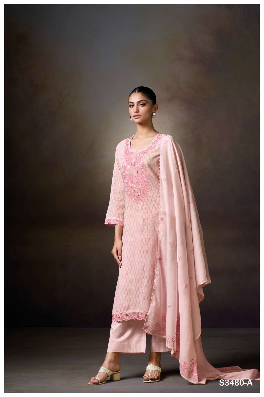 GANGA FASHION PRINCY S3480-A TO S3480-D SERIES PURE COTTON PRINTED DRESSES-00252