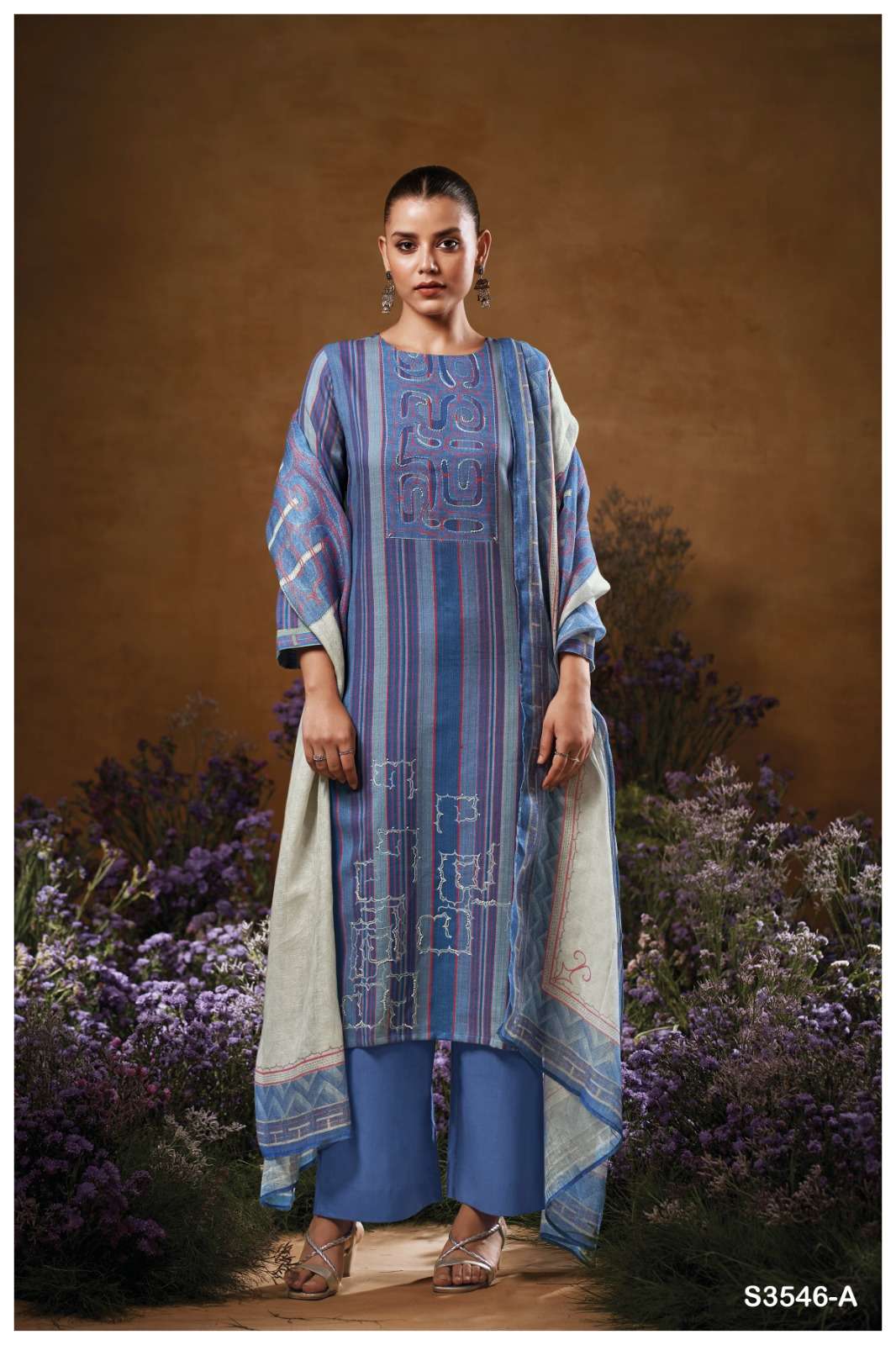 GANGA FASHION TAVIA S3546-A TO S3546-D SERIES PURE COTTON PRINTED DRESSES-00252