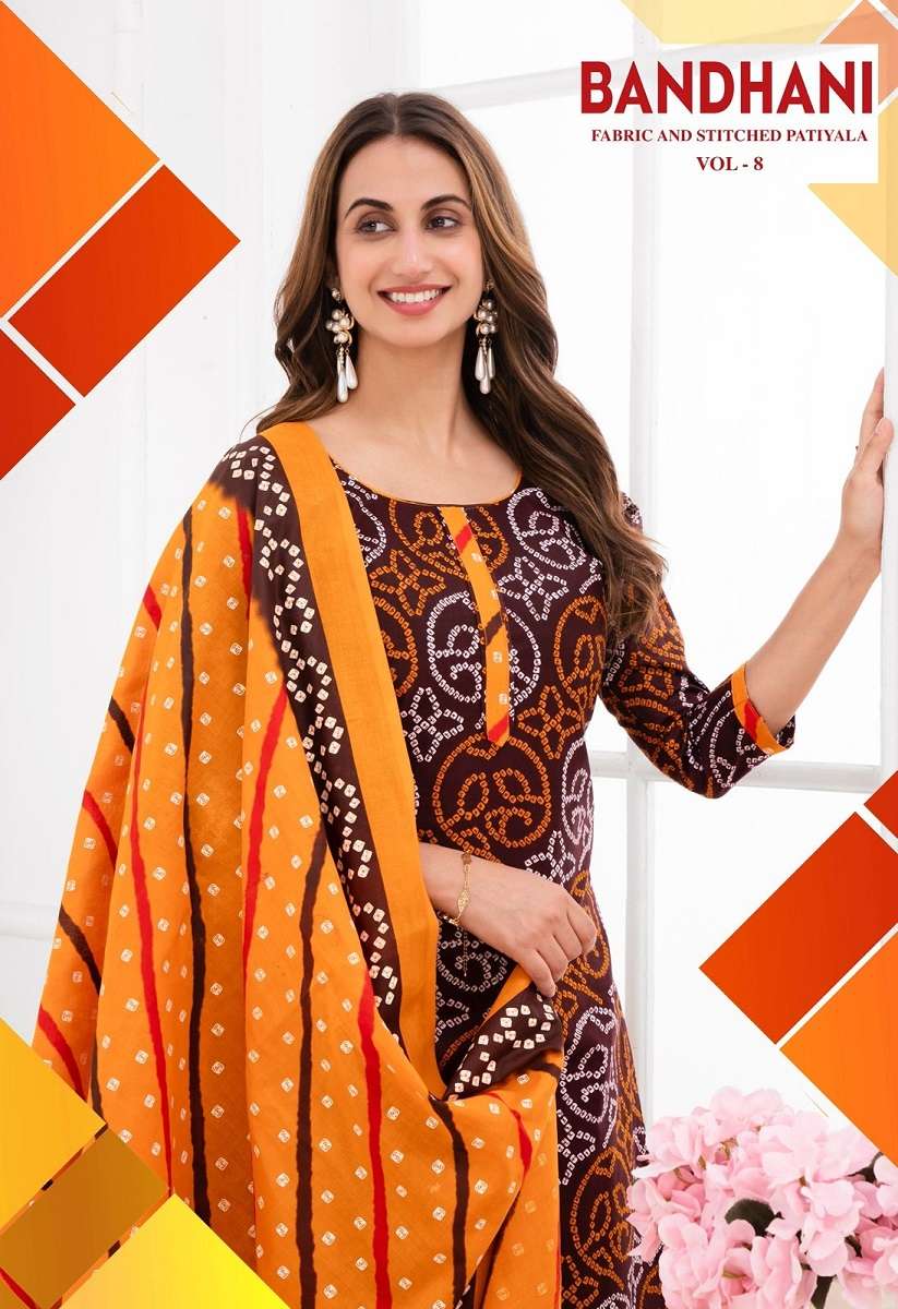 GANPATI BHANDHANI VOL-8 8001 TO 8015 SERIES PURE COTTON PRINTED DRESSES-00015