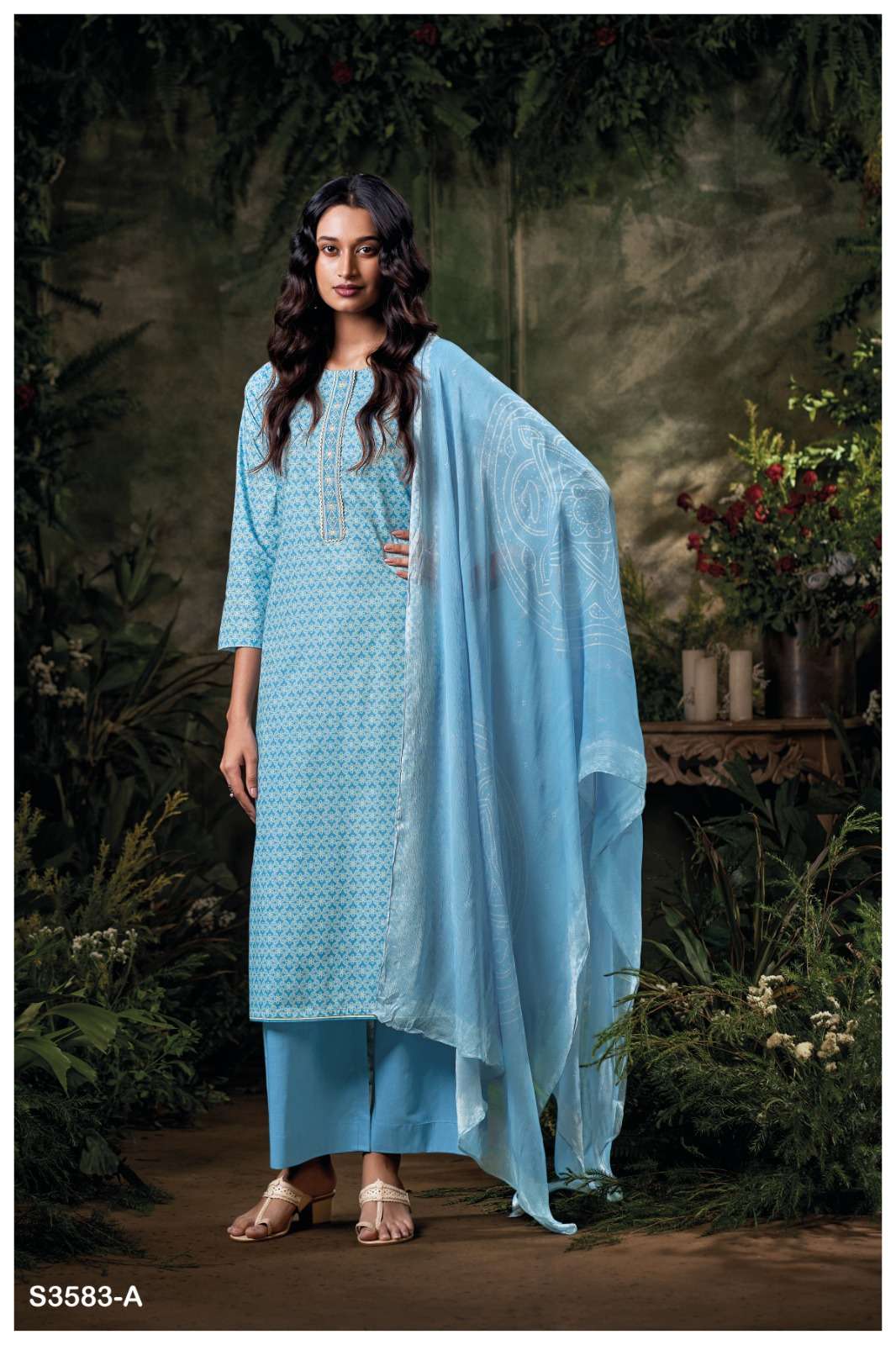 GNAGA FASHION FRINISA S3583-A TO S3583-D SERIES PURE COTTON PRINTED DRESSES-00252
