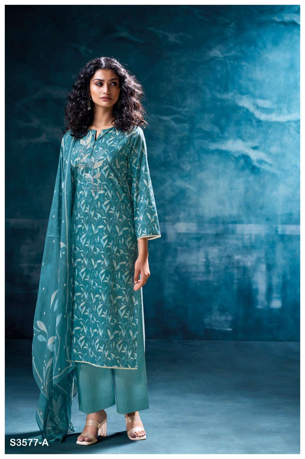 GNAGA FASHION LEESHA S3577-A TO S3577-D SERIES PURE COTTON PRINTED DRESSES-00252