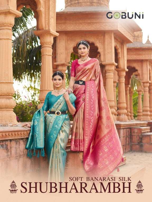 GOBUNI SHUBHARAMBH 1101 TO 1106 SERIES PURE BANARASI SILK SAREES-00137