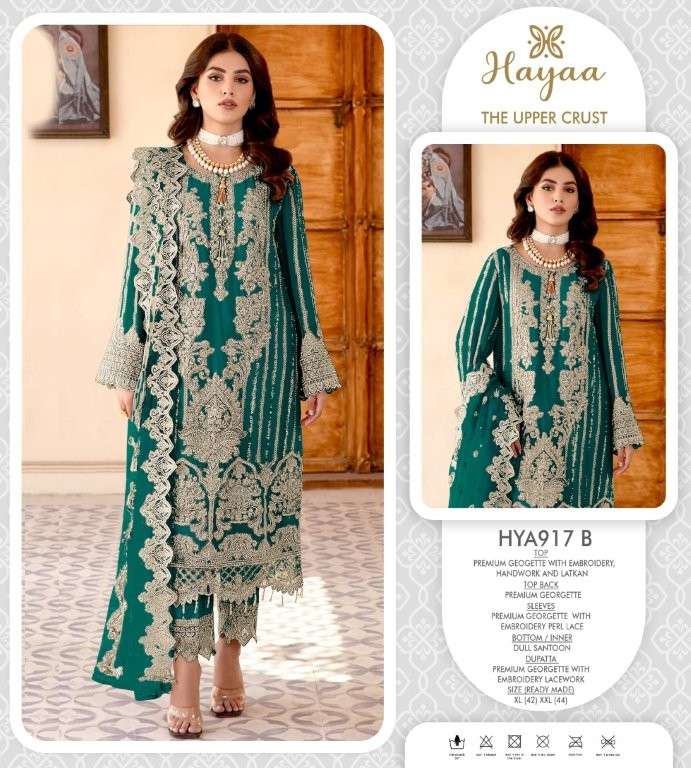 HAYA HYA-917 NX PURE FANCY SHIMMER ZARKAN EMBROIDERY DRESSES-00203