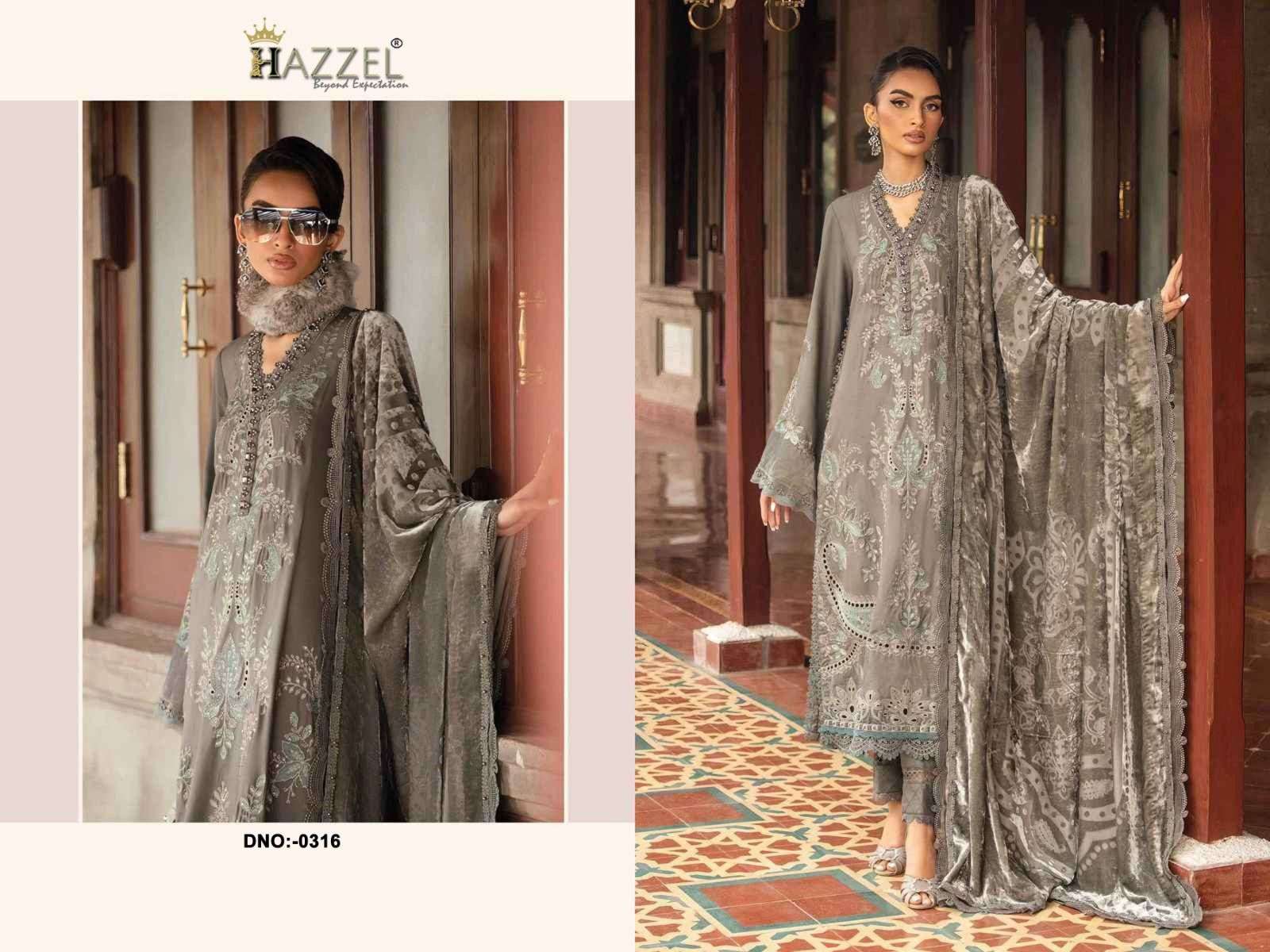 HAZZEL-316-317 SERIES PURE VISCOSE RAYON PRINTED PAKISTANI DRESSES-00011