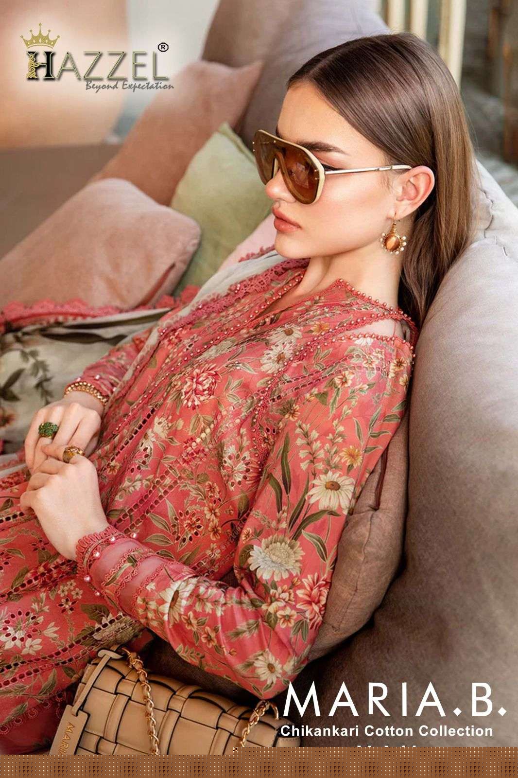 HAZZEL MARIA. B. VOL-11 11001 TO 11002 SERIES PURE HEAVY COTTON EMBROIDERY PAKISTANI DRESSES-00071