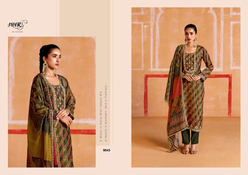 HEER NAYAAB PURE MUSLIN EMBROIDERY PRINTED DRESSES-00150