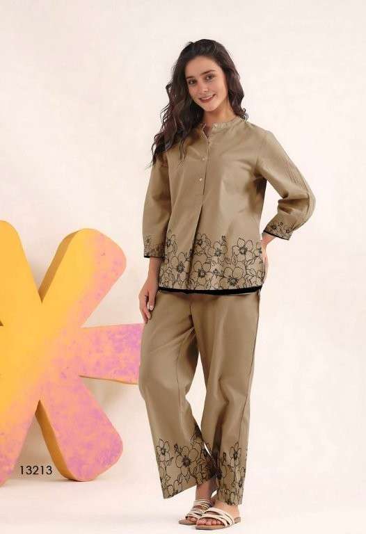 HIMANSHI VOL-801 BY ASLIWHOELSALE DESIGNER PURE COTTON LINEN CO-ORD SET-00211