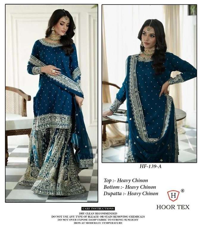HOOR TEX HF-139 PURE HEAVY CHINON EMBROIDERY PAKISTANI DRESSES-00020