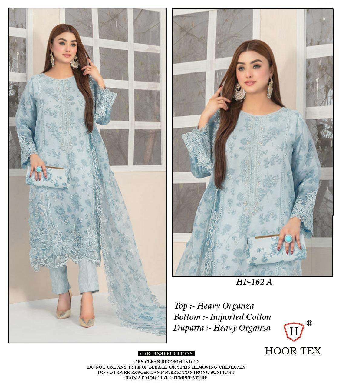HOOR TEX HF-162 HEAVY EMBROIDERY ORGANZA PAKISTANI DRESSES-00020