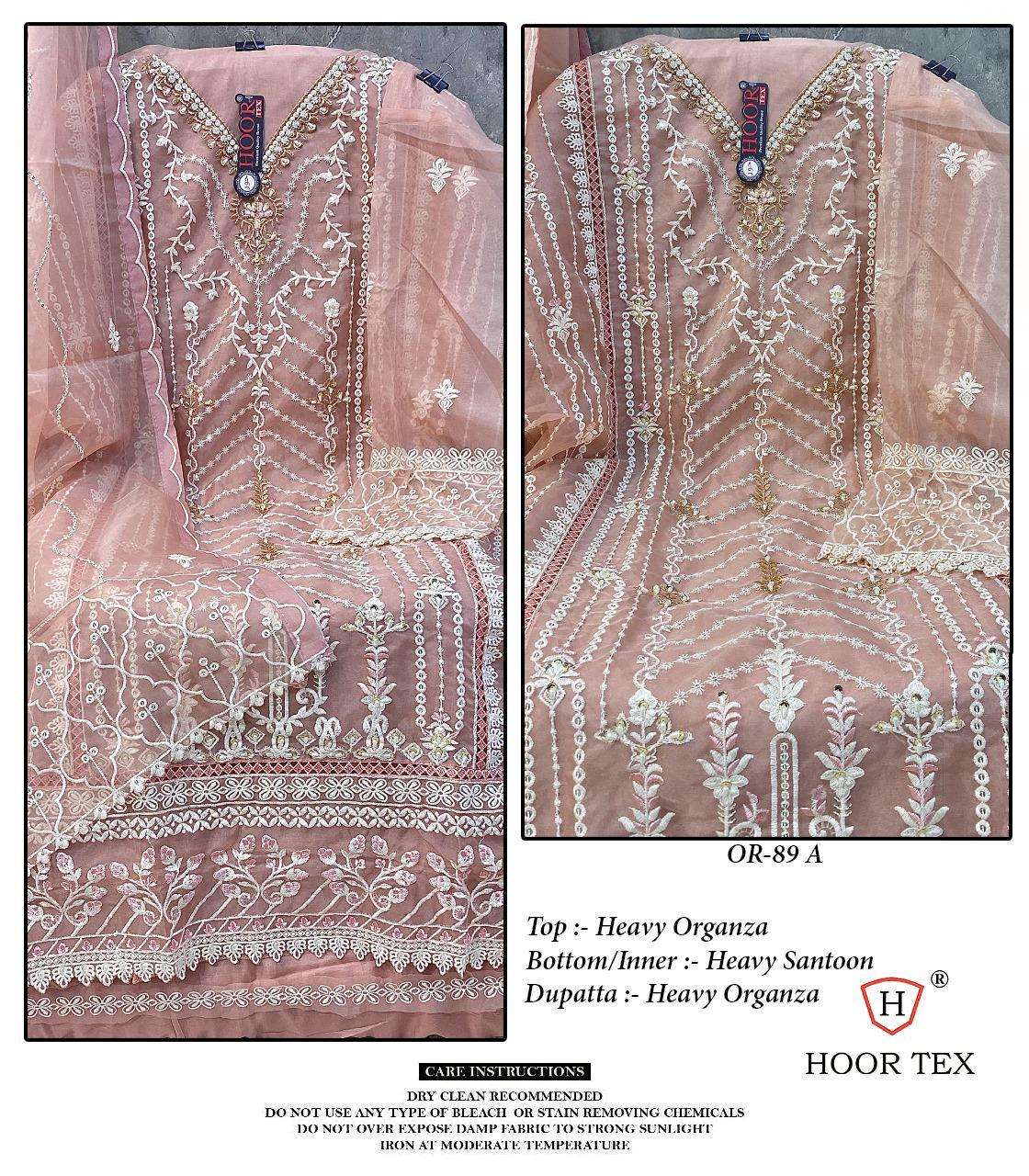 HOOR TEX OR-89 HEVAY EMBROIDERY ORGANZA PAKISTANI DRESSES-00020