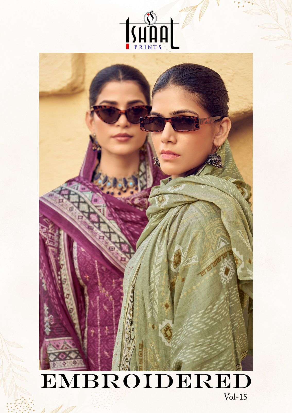 ISHAAL PRINTED VOL-15 15001 TO 15010 SERIES PURE LAWN EMBROIDERY PAKISTANI DRESSES-00201